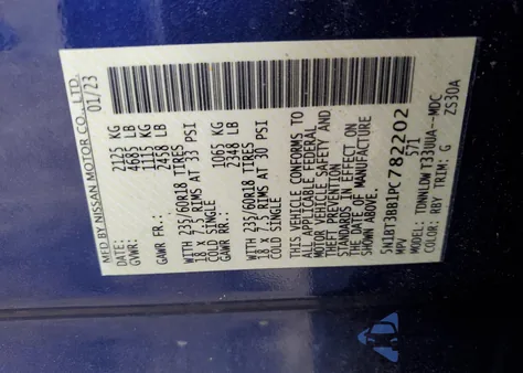 2023 Nissan Rogue Sv from USA, damaged, VIN 5N1BT3BB1PC782202